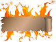 Banner with fire