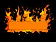 Banner with fire