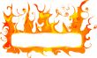 Banner with fire