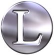 3D Silver Letter L