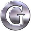 3D Silver Letter G
