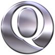 3D Silver Letter Q