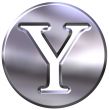 3D Silver Letter Y