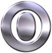 3D Silver Letter O