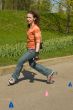 Smiling Rollerskating Girl