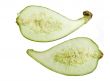 Two half of green fig