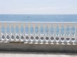 White balustrade on seacoast