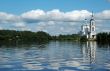 The White orthodox church on Volga