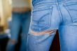 girl in old jeans