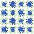 Blue Black eyed Susan on Plaid