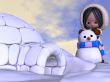 Toon Eskimo with Background
