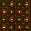 Fall flowers on tweed