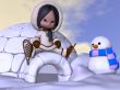 Toon Eskimo with Background