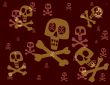 Floating skulls & crossbones