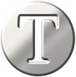 3D Steel Letter T