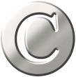 3D Steel Letter C