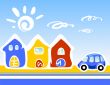 cartoon houses