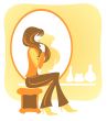 girl and mirror