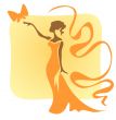 woman and butterfly