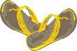 Yellow slippers