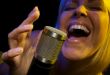 Woman Sings with Passion