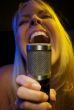 Woman Sings with Passion