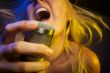 Woman Sings with Passion