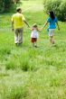 Walking in forest