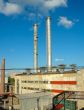Two pipes on a roof of a boiler-house in Volgograd Russia