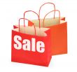 shopping bags on white