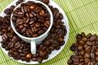 Coffee beans in a cup