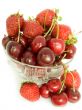 cherries and strawberry