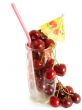 Cherries is in glass