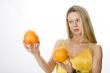 woman with oranges