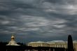 cloudy sky in Peterhof in summer