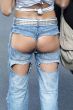 ass in hole of jeans