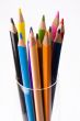 colored crayons