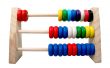 isolated toy abacus