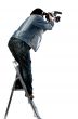 isolated working cameraman