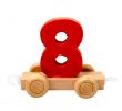 isolated wooden number eight