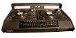 isolated retro dj`s mixer
