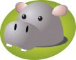 Cartoon hippopotomus