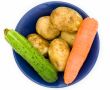 Potatoes, cucumber, carrots