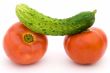 Tomatoes and a cucumber