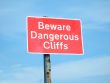 Beware Dangerous Cliffs sign