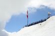 Skis on mountainside