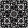Abstract floral repeat silver