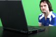 man work with laptop