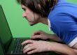 man work with laptop