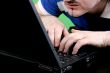 man work with laptop